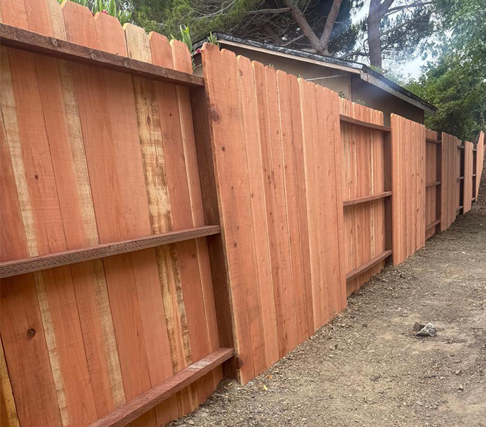 wood fence bautista landscapin